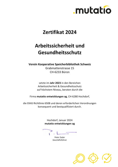 Zertifizierung Arbeitssicherheit 2024